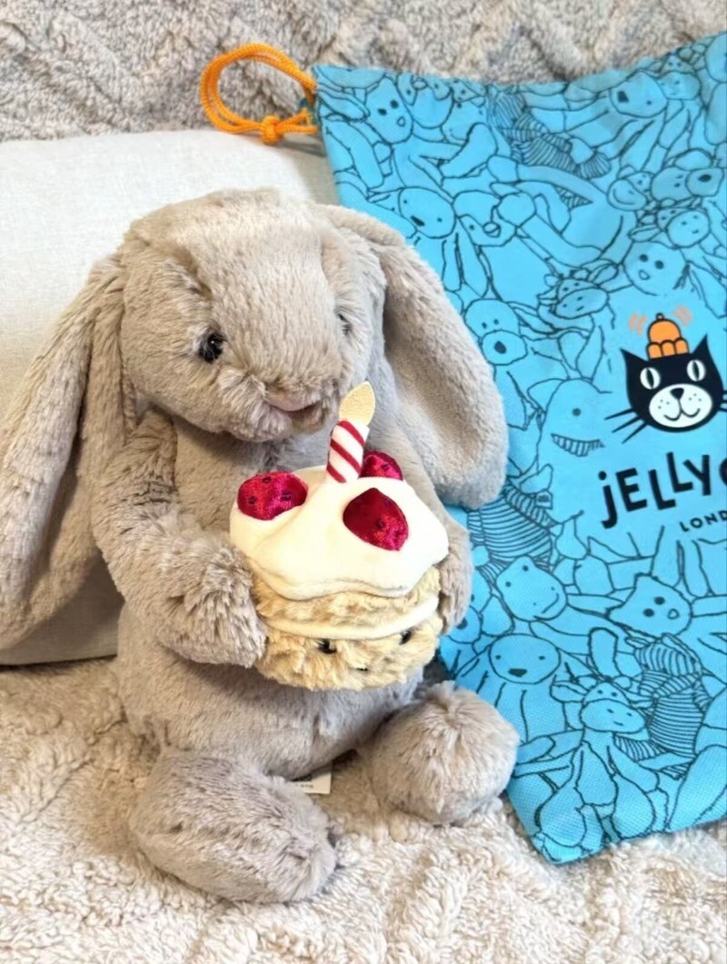 Jellycat Bashful Beiges Bunny Birthday Cake Animal Toys Gifts | eBay