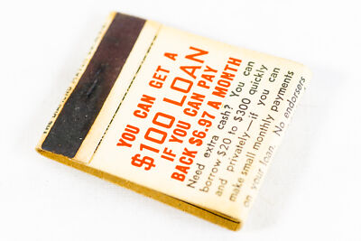 Household Finance Co 1940s FULL UNUSED Matchbook Cover Advertising
