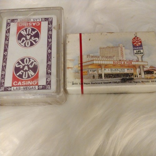 Vintage Las Vegas Playing Cards Casino SlotsAFun Deck Sealed & 1