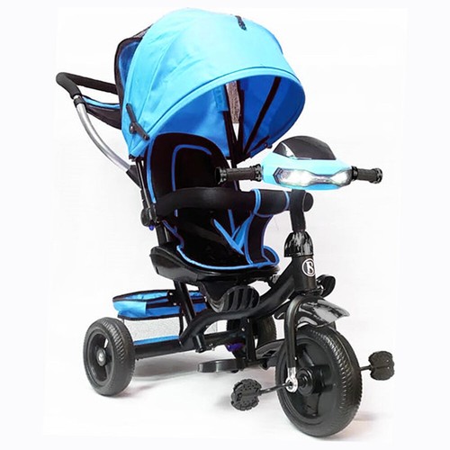 KIDISA™ 4 IN 1 KIDS TRICYCLE, TODDLERS CHILDRENS TRIKE ROTATABLE SEAT, LIGHTS - Picture 10 of 13