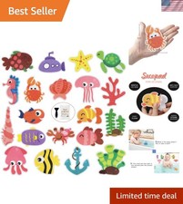 Non Slip Bathtub Stickers, 20pcs Submarine Sea Creature Adhesive Kids Anti Sl...
