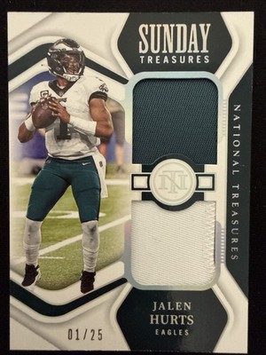 2022 National Treasures Jalen Hurts Sunday Treasures Prime Holo Silver /25