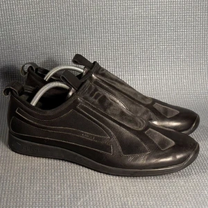 Baskets italiennes homme Gucci en tissu noir à enfiler pointure 8,5