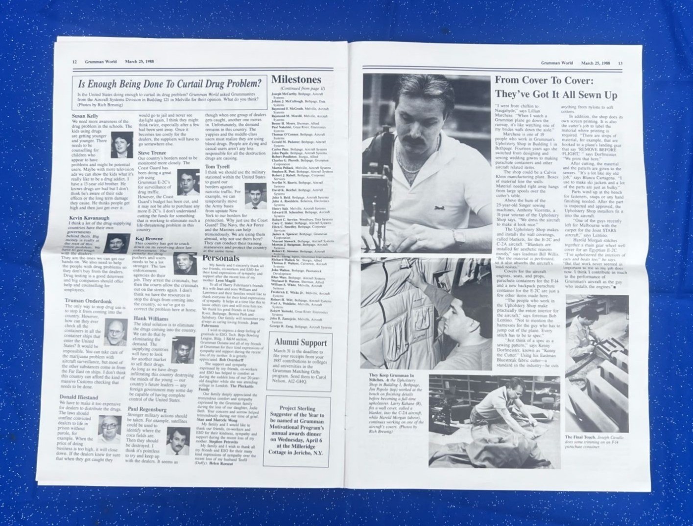 Vintage Grumman World Newsletter 1988 NASA Employee Magazine Master Builder