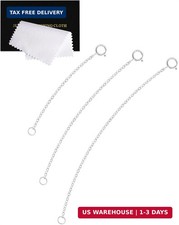 Sterling Silver Necklace Extenders Set - 3 Piece Set 2, 3, 4 Inches 