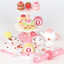 Wooden Toy Play Set Premium Tea Party Pretend Play Present 441-58885