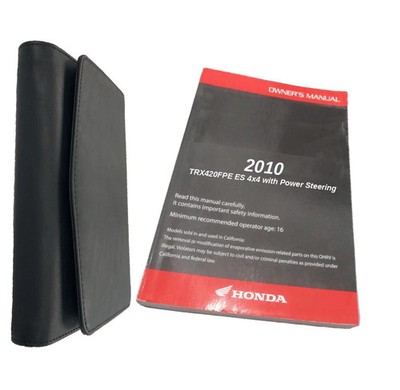2010 Honda TRX420FPE ES 4x4 with Power Steering Owner's Manual Book
