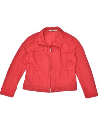 MARELLA Womens Bomber Jacket UK 14 Medium Red Polyamide OI04