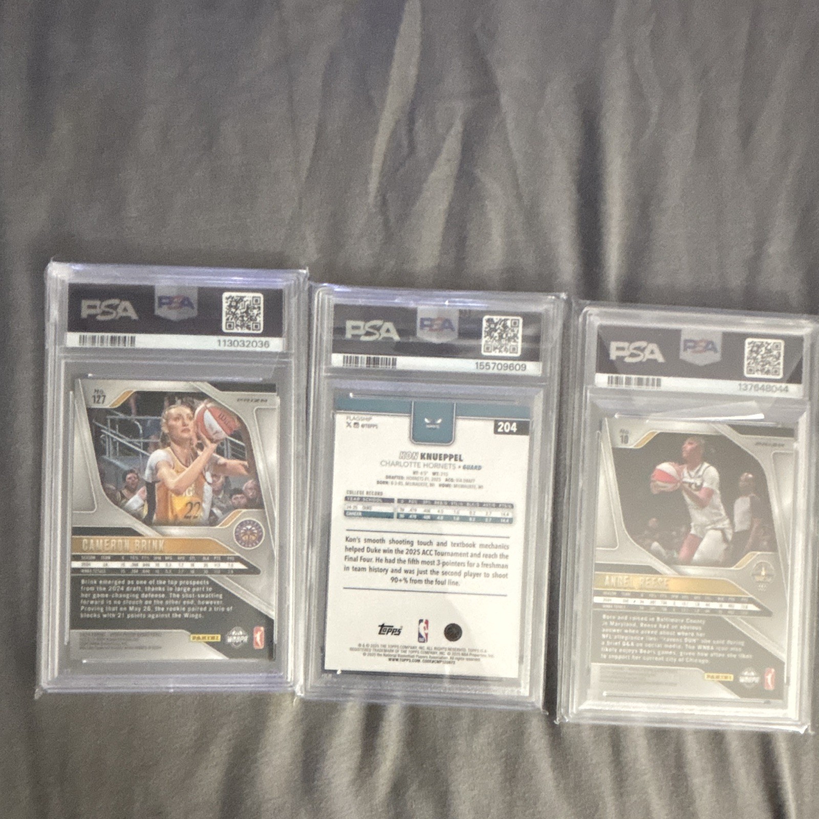 Panini PSA 9 3 Card Rookie Lot Prizm WNBA Ice Cameron Brink #127 Angel Reese #10 view 7
