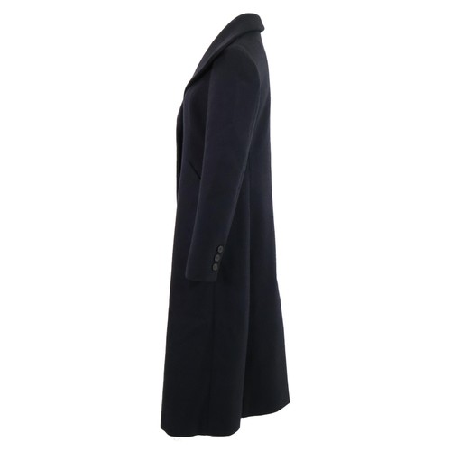 Christian Dior 951M19A1007 Wool big collar single coat 34 Navy - Picture 2 of 8