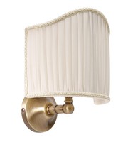 Messing Wandleuchte Mit Stilvollen Stoffschirm Gerafft Wandlampe Beleuchtung