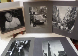 Milton Caniff (1) & Harry Mazur Black & White Photo Lot/ (4) Photos Signed  70's