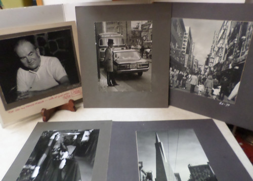 Milton Caniff (1) & Harry Mazur Black & White Photo Lot/ (4) Photos Signed 70's