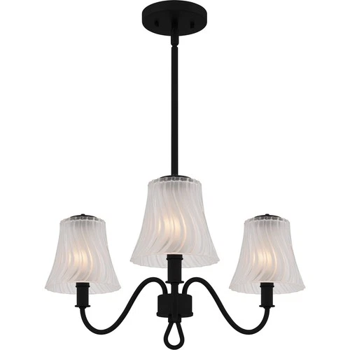Matte Black  Chandelier from the McKinney Collection - Picture 1 of 5