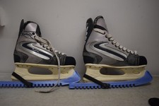 Sherwood Raptor senior ice skates with blade guards.  UK 6