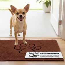 DGS Pet Products Dirty Dog Door Mat Small Brown 23" x 16" x 2"