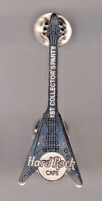 Hard Rock Cafe Pin: Kobe 1st Collector's Party Guitar le200