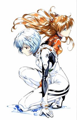 11x17 Neon Genesis Evangelion Poster Asuka Langley Soryu and Rei Ayanami