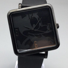 Disney Parks Mickey Mouse Watch Mens 41mm Black Square Dial New Battery