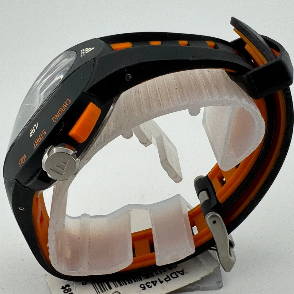 Adidas Reloj de Cuarzo Analógico Digital Hombre 100m Negro Naranja Alarma Cronógrafo Batería Nueva Foto 4 de 4