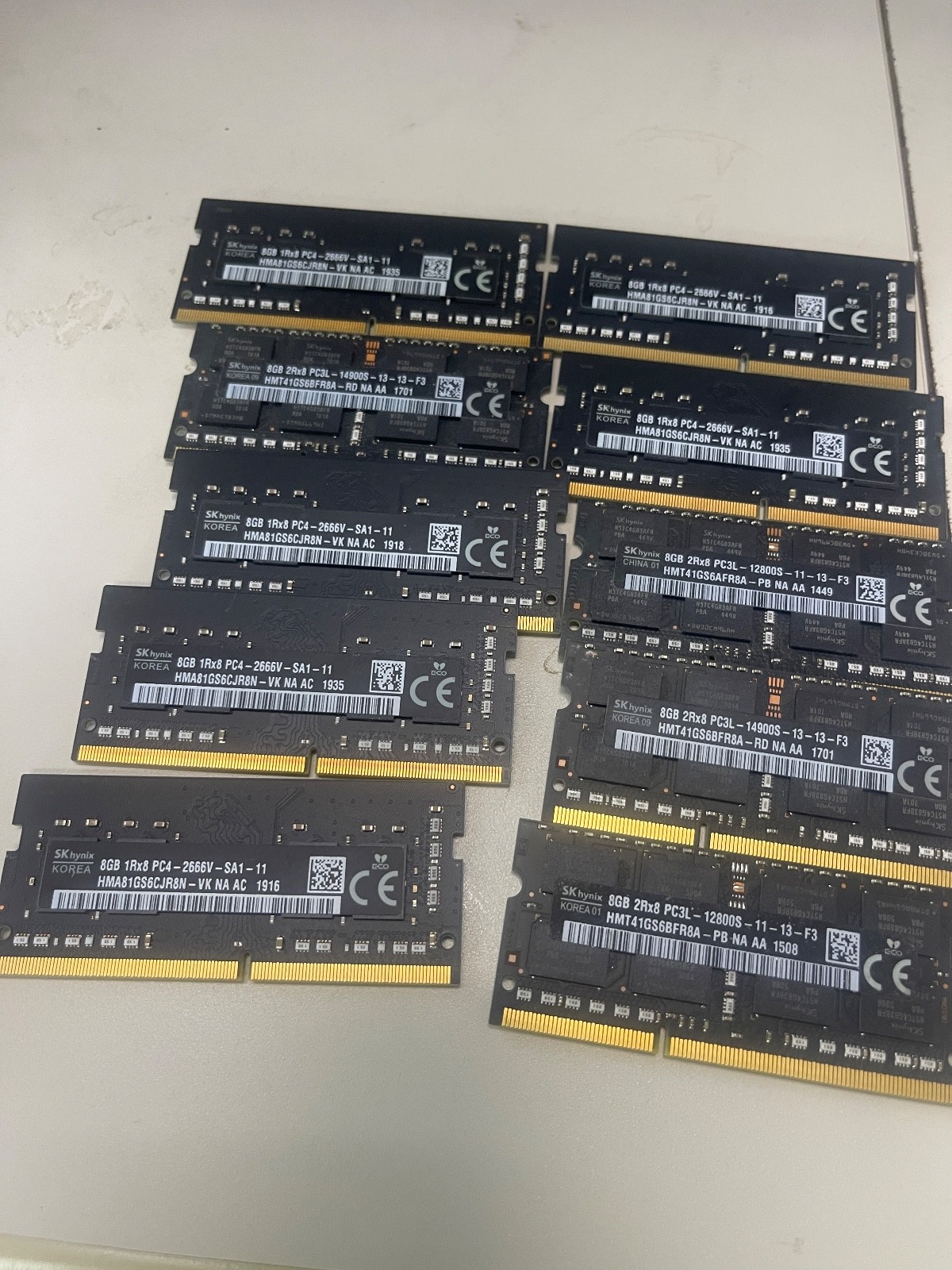 USED SK Hynix 8 GB (1x8GB) HMA81GS6JJR8N-VK PC4-2666V Laptop Memory RAM  x20