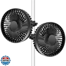 Grow Tent Fan, 5in Two Fans for Greenhouse Plant All Direction Ve