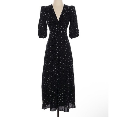 Women s Adoore Dress Black Polka Dot Size 32