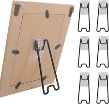 Nirxxiy 6 Pcs Picture Frame Stand, Table top easel, Stainless Steel Picture Hold