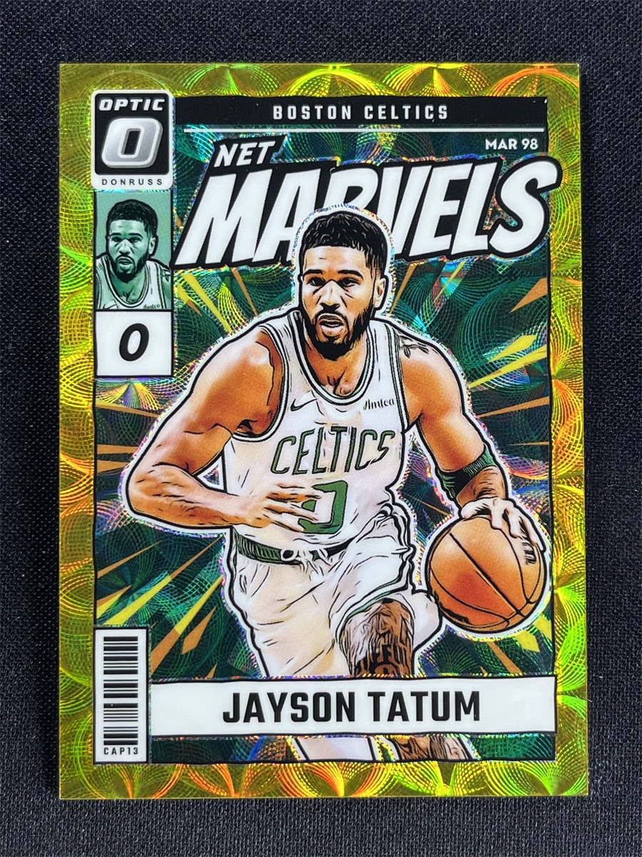 2024-25 Panini Donruss Optic Jayson Tatum #1 Gold Choice Prizm Net Marvels /10