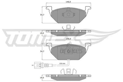 Bremsbeläge Vorderachse TX 12-11 TOMEX Brakes für AUDI SEAT SKODA VW
