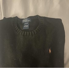 Polo by Ralph Lauren Boys Black Pullover Sweater L 16/18 100 Cotton