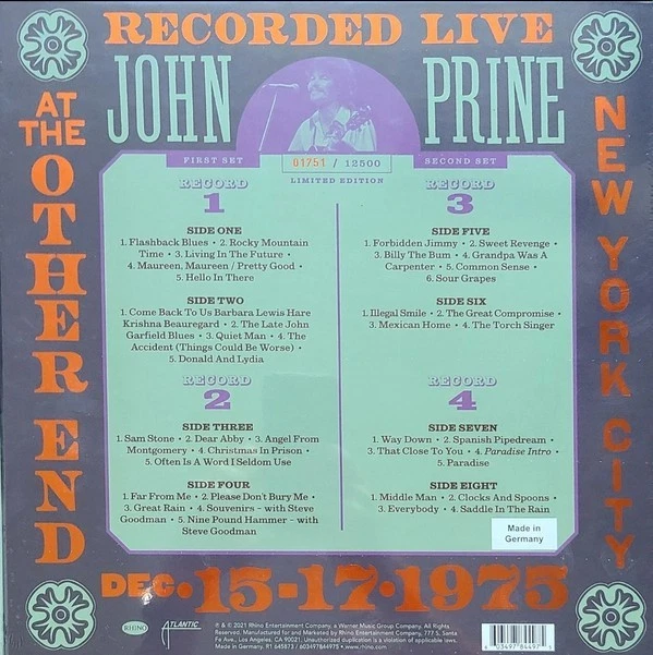 John Prine Live At The Other End Dec. 1975 - Image 2 of 2