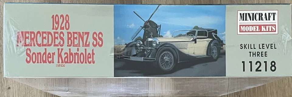1928 Mercedes Benz Type SS Sonder Kabriolet • Minicraft Academy 1/16 NEW Sealed - Image 2 of 4