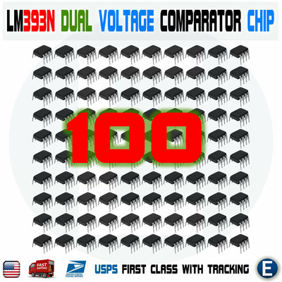 100pcs LM393P LM393 DIP-8 Low Power Dual Voltage Comparator Chip IC LM393N 393