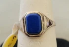 Vintage, Sterling Silver Ring, Lapis  Sizes 6, 6.5, 7.5