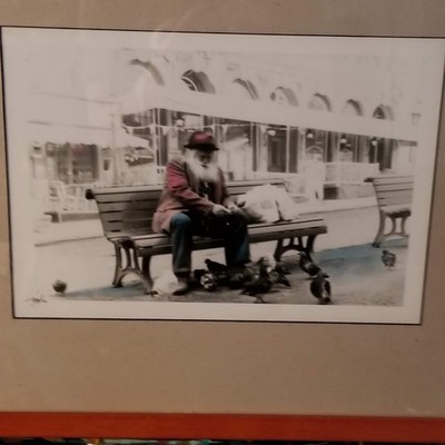 Lucian Sokol Signed 1999 Gelatin Silver Street Photograph   17.5×21 Framed UV...