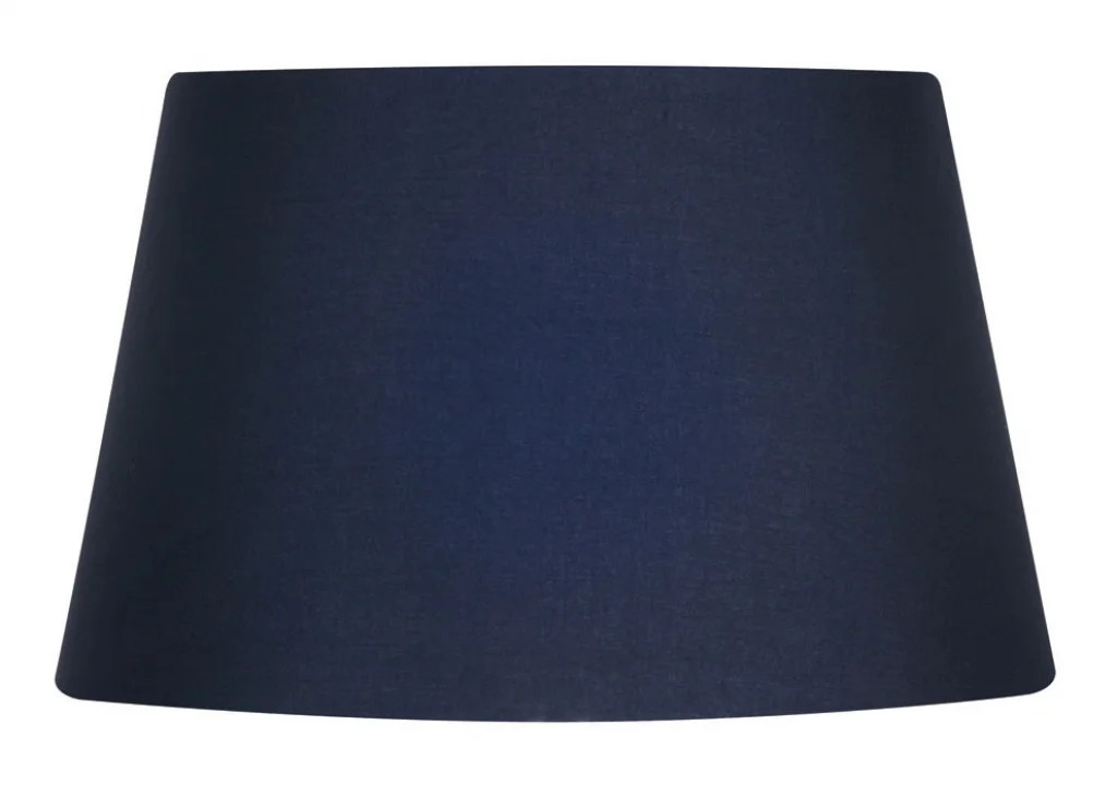 Lampshade Blue 16"" Navy Cotton Tapered Drum 410mm Oaks Lighting S901/16 NA