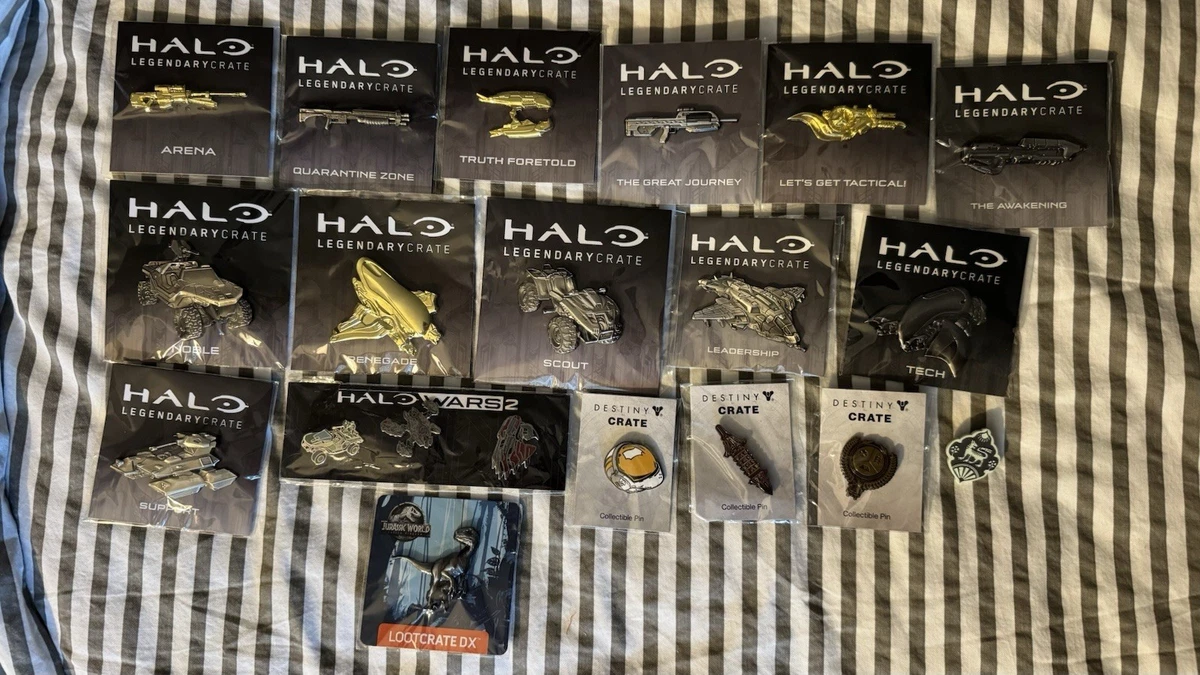 Halo Legendary Crate Shirt Mens Medium Navy Blue Lootwear