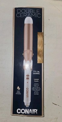 Conair Double Ceramic 3/4 Inch Barrel Curling Iron for Tight Curls Rose Gold New