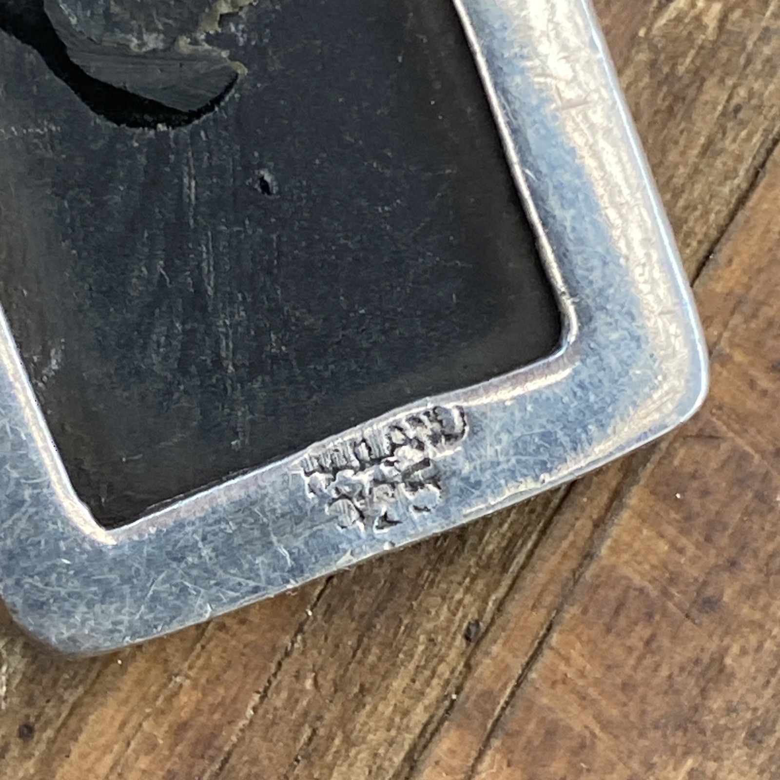 Sterling Silver Thailand 925 Rectangular Black St… - image 5