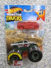 HOT WHEELS MONSTER TRUCKS Duos V8 Bomber Silver Red 2 pack Die-Cast GRH86 NEW