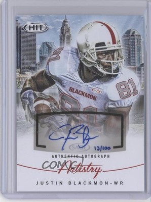 2012 SAGE Hit Artistry 13/100 Justin Blackmon #AA-18 Rookie Auto RC 00jz