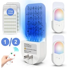 Flying Insect Trap UV Lamp Indoor Plug-in Fruit Fly Killer Mosquito Sticky Trap