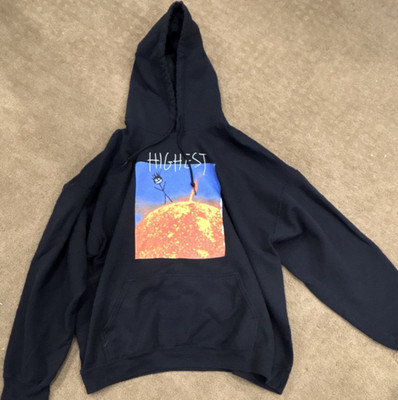 Travis Scott Cactus Jack Black Graphic Logo Pullover Fleece Hoodie Men s L