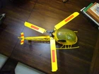 Vintage 1970s Hasbro G.I. Joe Adventure Team Helicopter Yellow with Canopy
