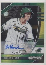 2020 Panini Prizm Draft Picks Green & Yellow Hyper Hudson Haskin Auto 07hv