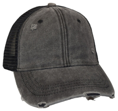 Basecap Unisex Mesh snapback, schwarz