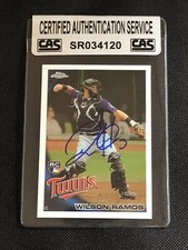 WILSON RAMOS 2010 TOPPS CHROME ROOKIE SIGNED AUTOGRAPHED CARD CAS AUTHENTIC
