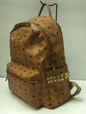 MCM ブラウンレザー バッグ MCM ショルダーバッグ ブラウン レザー