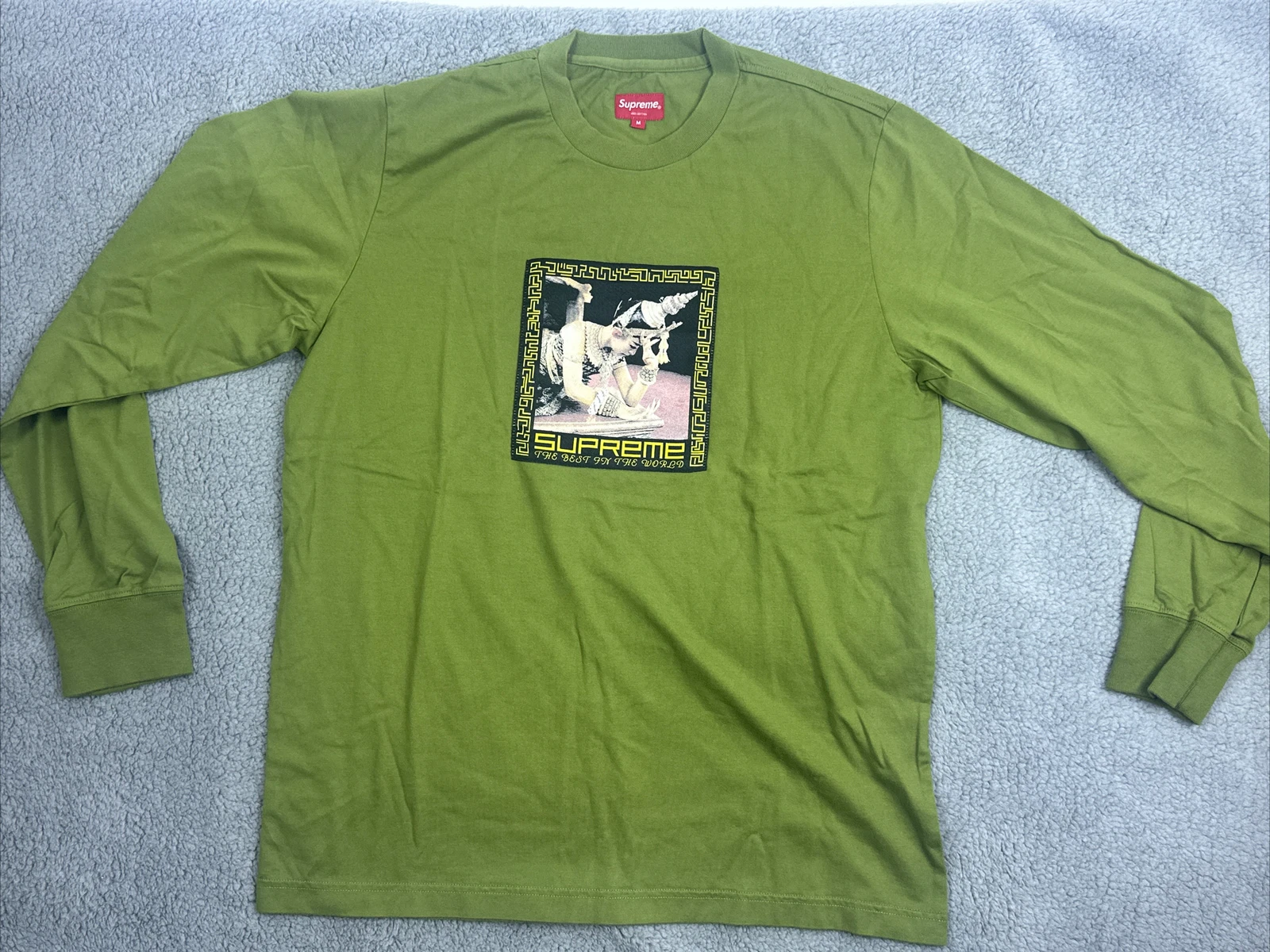 Tee shirt Supreme FW17 Best In The World L/S Olive taille Medium